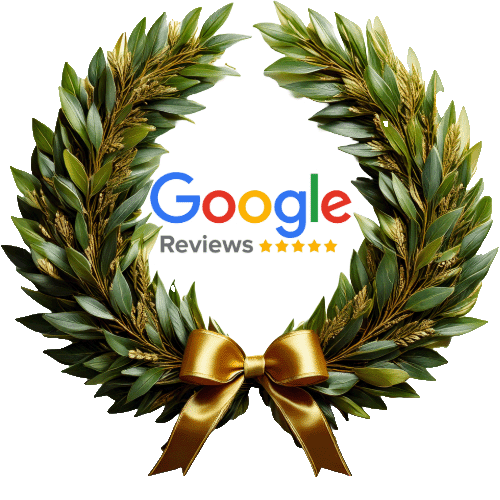 Charlton Whitehouse Fuels Google Reviews Wreath