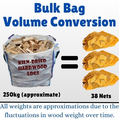 Kiln Dried Logs Bulk Bag Net Conversion