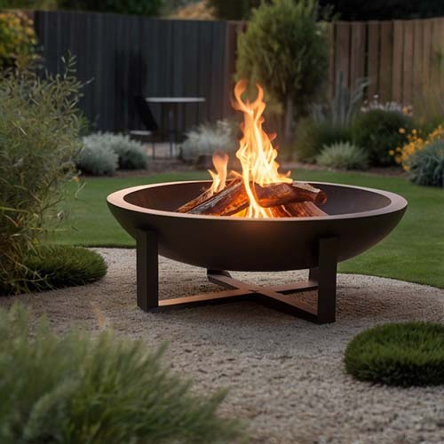 Fire Pit Burning Logs
